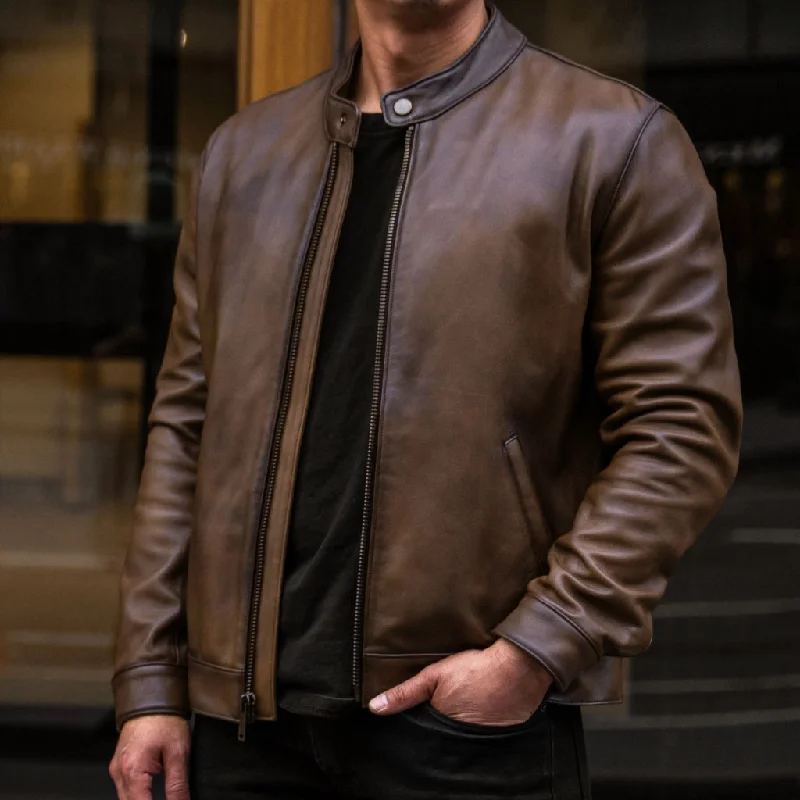 Men's relaxed fit rain jacket-Racer Jacket | Anejo