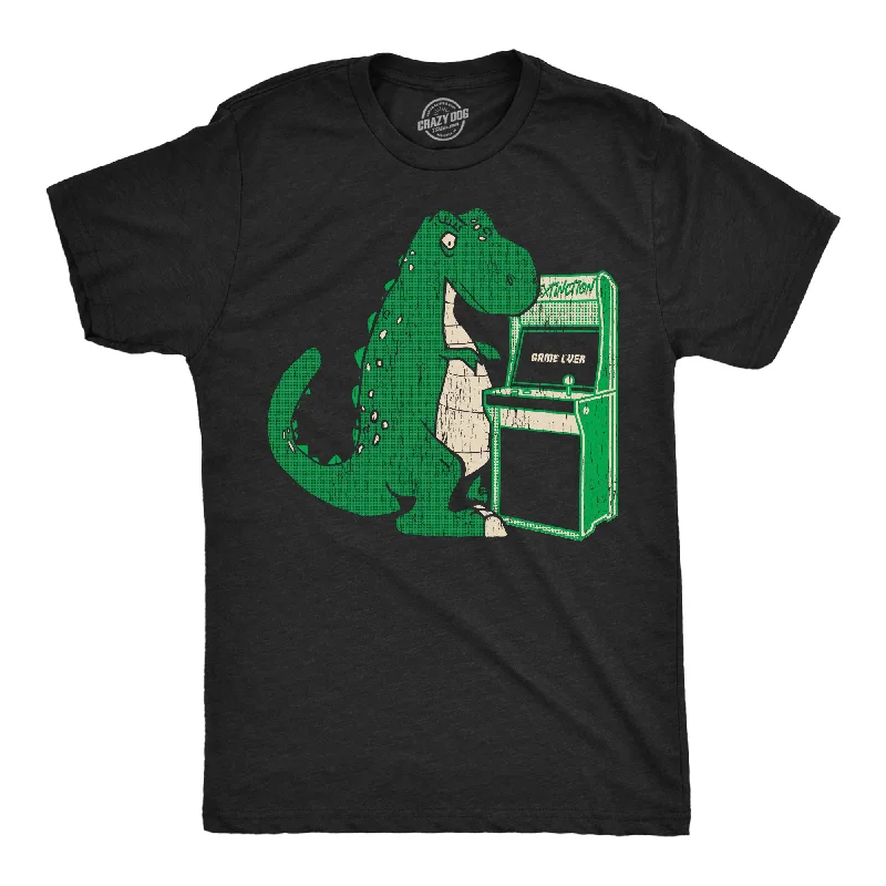 Men's everyday wear t-shirt-Game Over T Rex Men's T Shirt