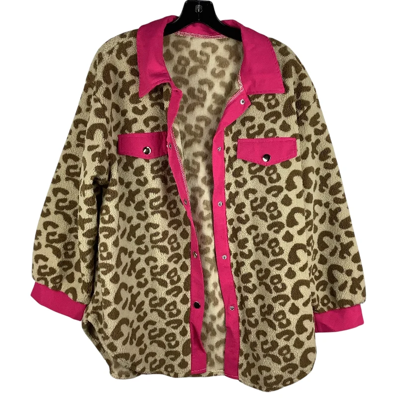 Men's cooling casual jacket-Jacket Faux Fur & Sherpa By Clothes Mentor In Animal Print, Size: L