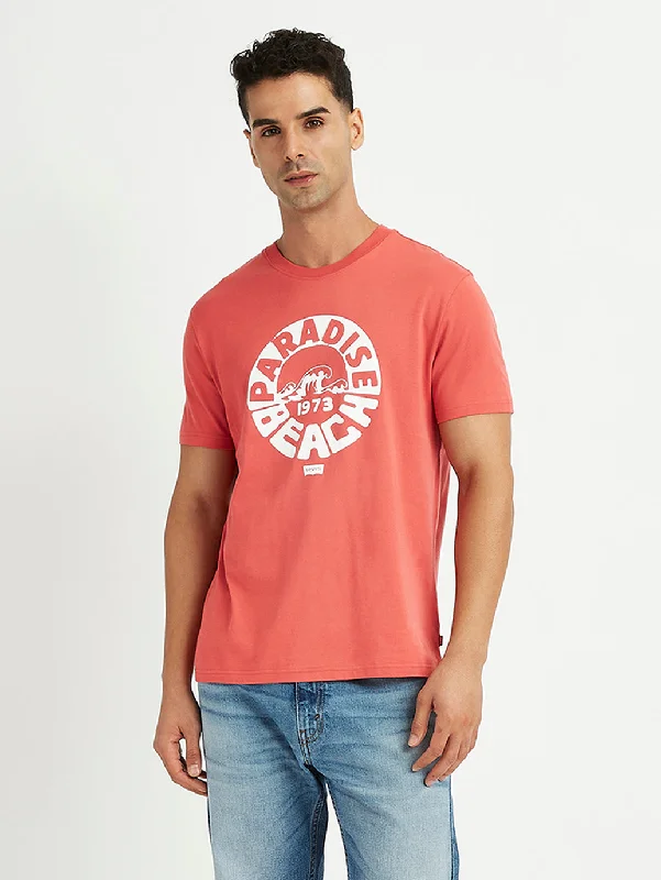 Men's contemporary t-shirt-Men's Graphic Print Slim Fit T-Shirt