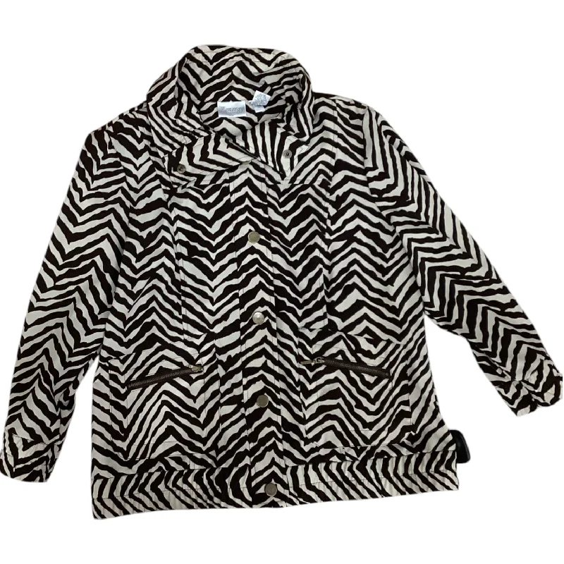 Men's sustainable windbreaker-Jacket Other By Chicos In Animal Print, Size: M