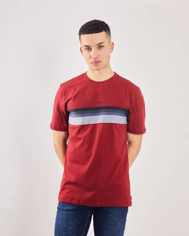 Men's weekend casual t-shirt-Dagon Tee Red Dahlia