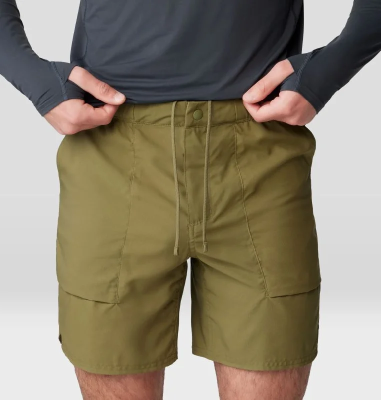 Men's organic gym shorts-Men's Trail Sender Short - Combat Green