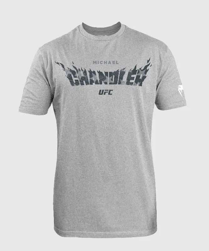 Men's weekend casual t-shirt-Men's UFC Unrivaled by Venum Heather Grey Michael Chandler T-Shirt