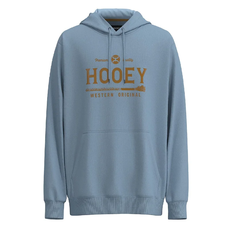 Men's tech-inspired travel hoodie-Hooey Men's Premium Blue Hoodie