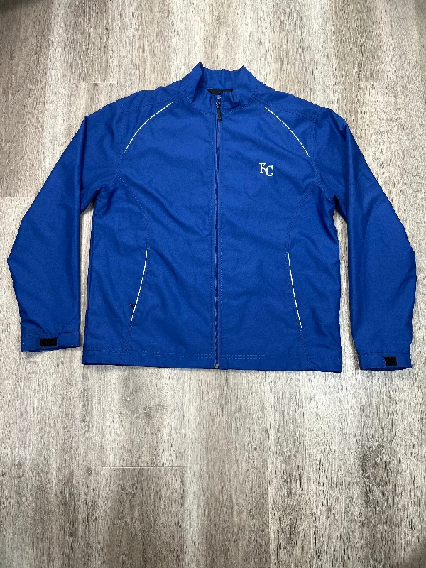 Men's antibacterial performance jacket-Jacket WINDBREAKER By Cutter And Buck In Blue, Size: M