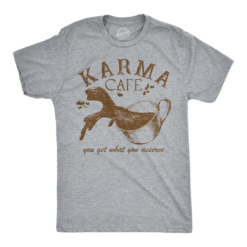 Men's smart technology t-shirt-Karma Cafe Men's T Shirt