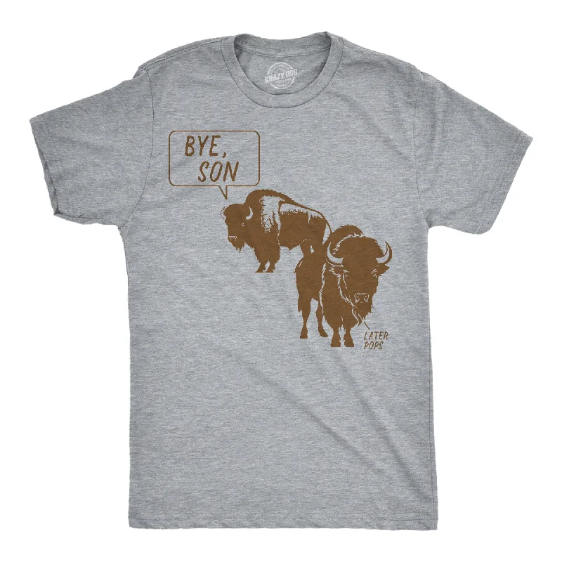 Men's everyday wear t-shirt-Bye Son Later Pops Men's T Shirt