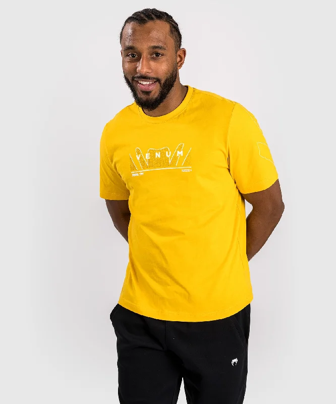 Men's weekend casual t-shirt-Venum Snake Print T-Shirt - Yellow