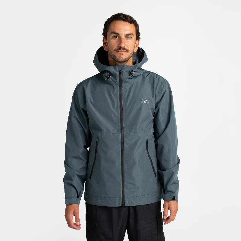 Men's high-stretch raincoat-Mens Horizon 3L Rain Jacket Blue Lake