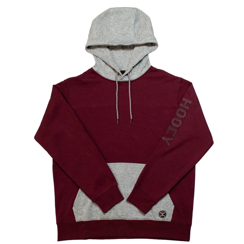 Men's eco-friendly athletic hoodie-Hooey Men's Burgundy Hoodie