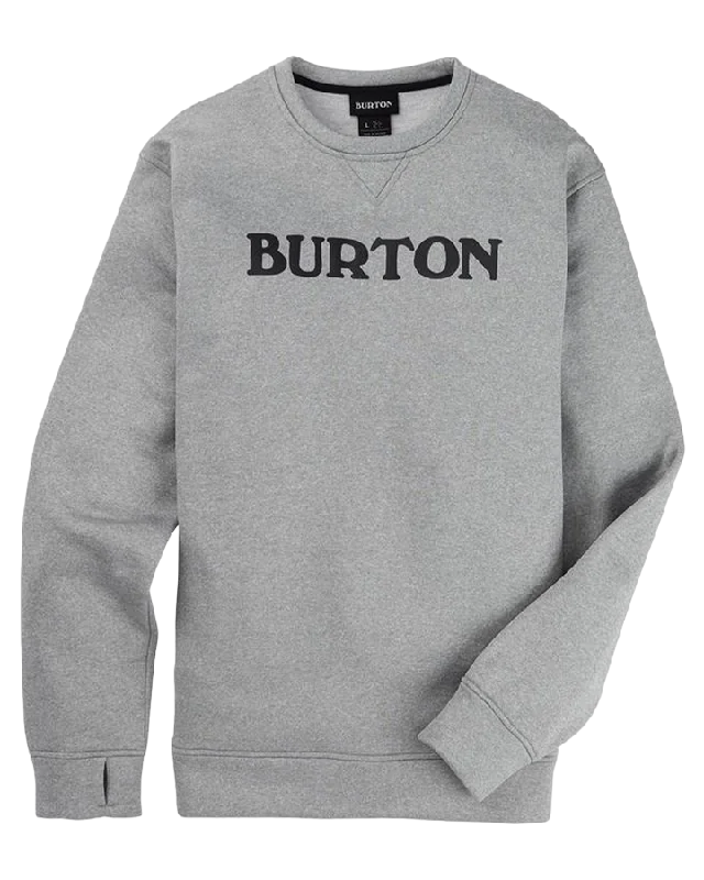 Men's fishing sweatshirt-Burton Men's Oak Pullover Crew - Gray Heather