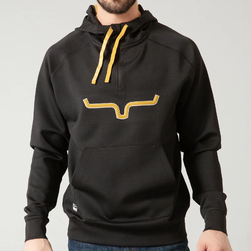 Men's modern streetwear hoodie-Kimes Men's Black Rockford Tech Hoodie