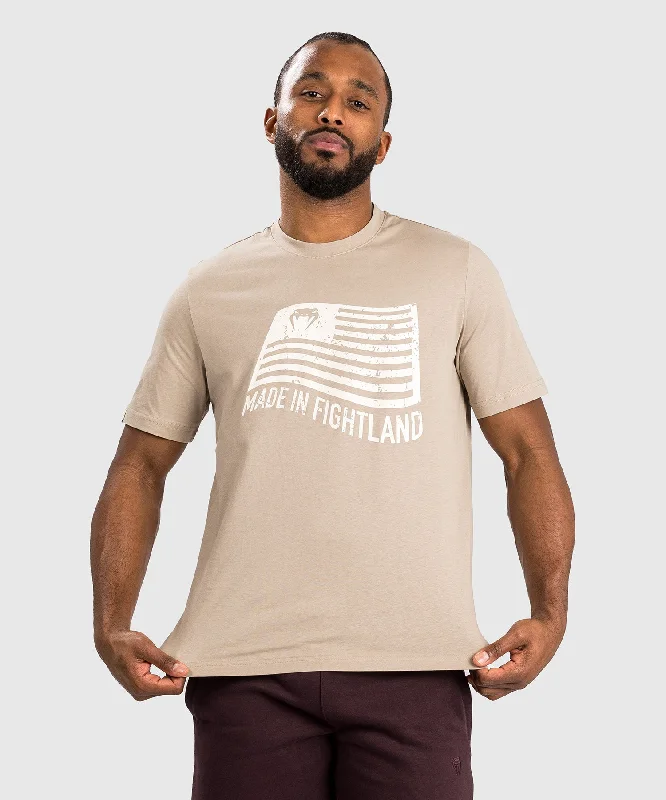 Men's classic style t-shirt-Venum Made in Fightland T-Shirt - Sand