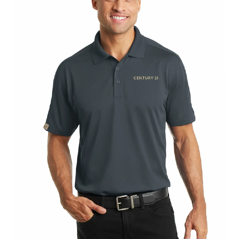 Men's breathable office polo shirt-Obsessed Diamond Polo - Mens Graphite