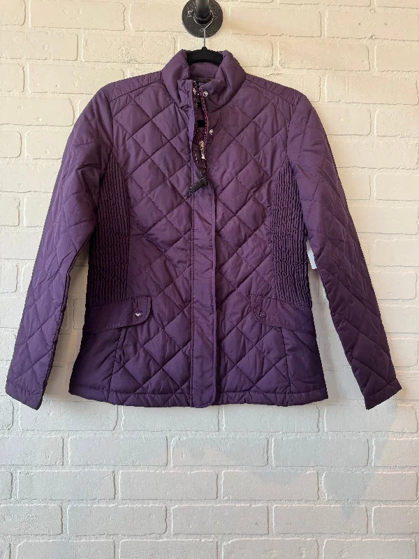 Men's wrinkle-resistant rain jacket-Jacket Puffer & Quilted By n vo In Purple, Size: S