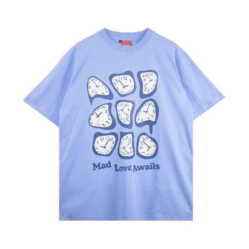 Men's smart technology t-shirt-About Time - Light Blue