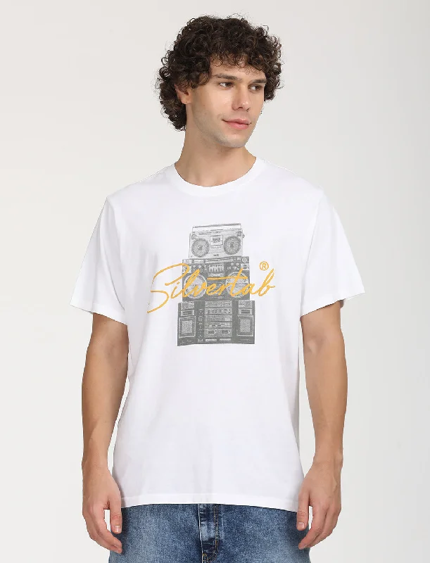 Men's tailored fit t-shirt-Men's Graphic Print Relaxed Fit T-Shirt