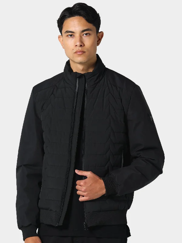 Men's gym performance jacket-Farland Black Jacket