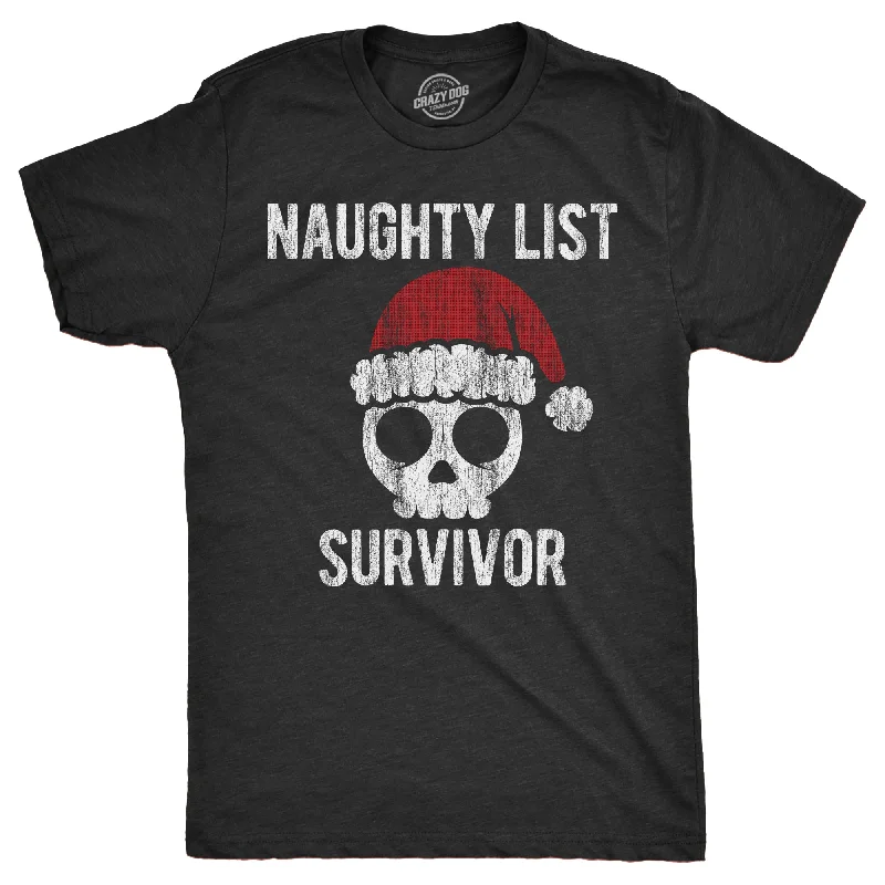 Men's moisture-managing t-shirt-Naughty List Survivor Men's T Shirt