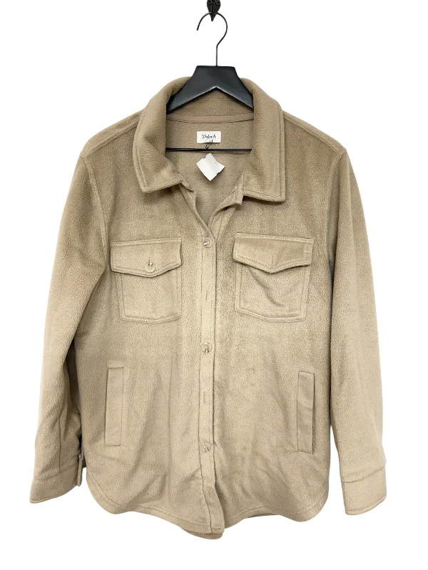 Men's breathable utility jacket-Jacket Shirt By Clothes Mentor In Beige, Size: M