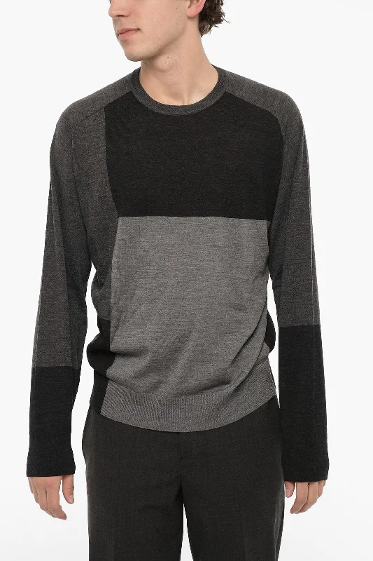 Men's hiking knit-Neil Barrett Two-Tone Wool Sweater