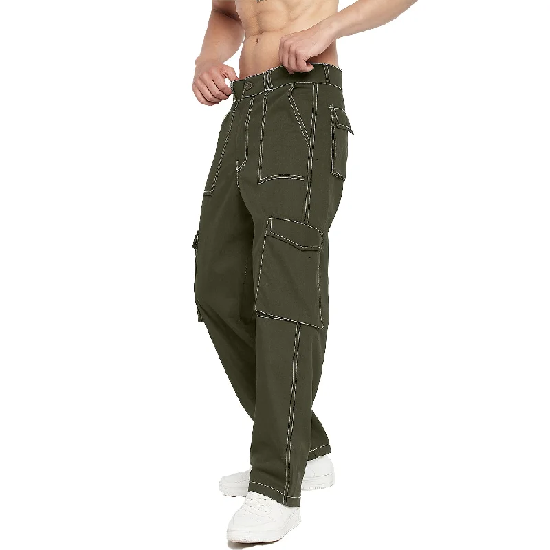 mens everyday jeans-Olive Carpenter Cargo Pants