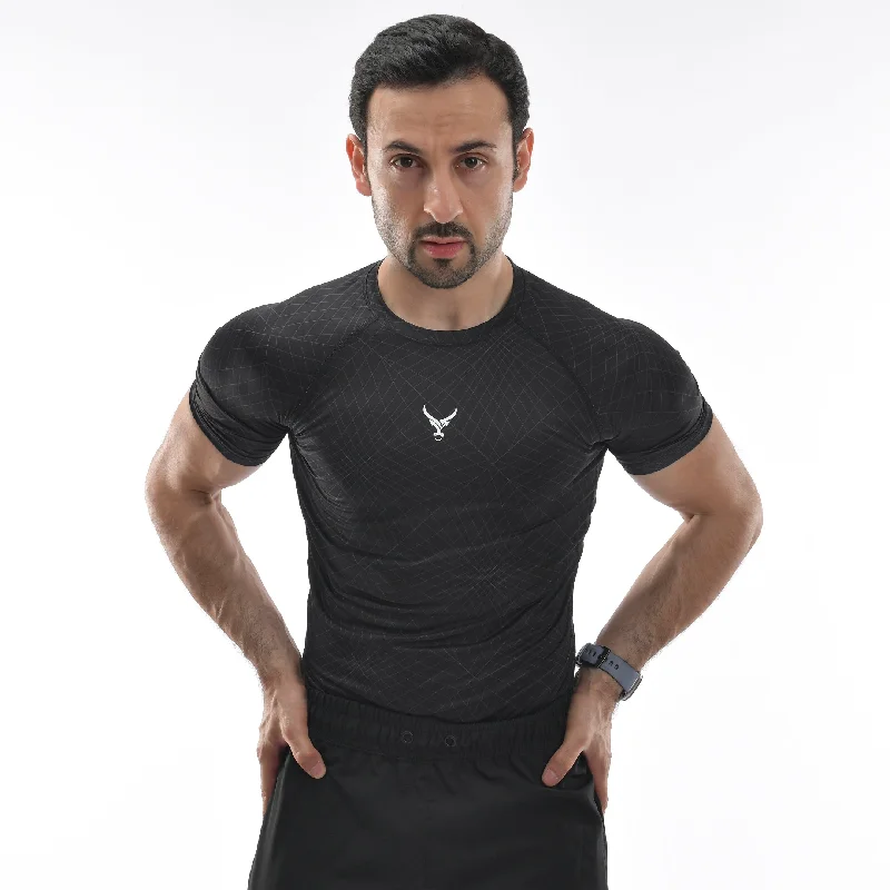 Men's wrinkle-resistant casual t-shirt-Spider Compression Tee