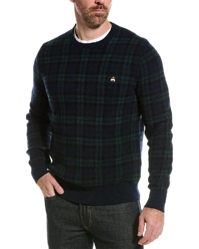 Men's stylish sweater-Brooks Brothers Wool-Blend Crewneck Sweater