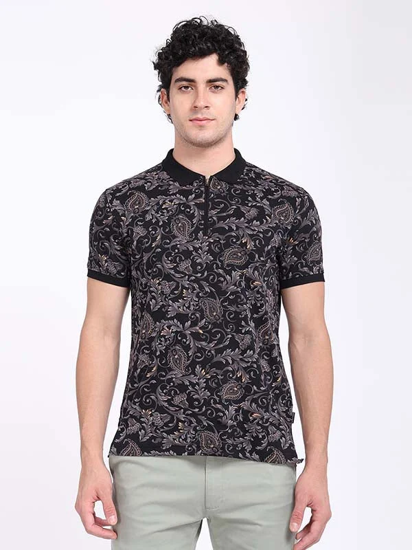 Men's sporty casual wear polo shirt-Men Printed Polo T-Shirt