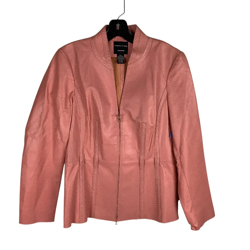 Men's summer utility coat-Jacket Leather By Doncaster In Pink, Size: 6