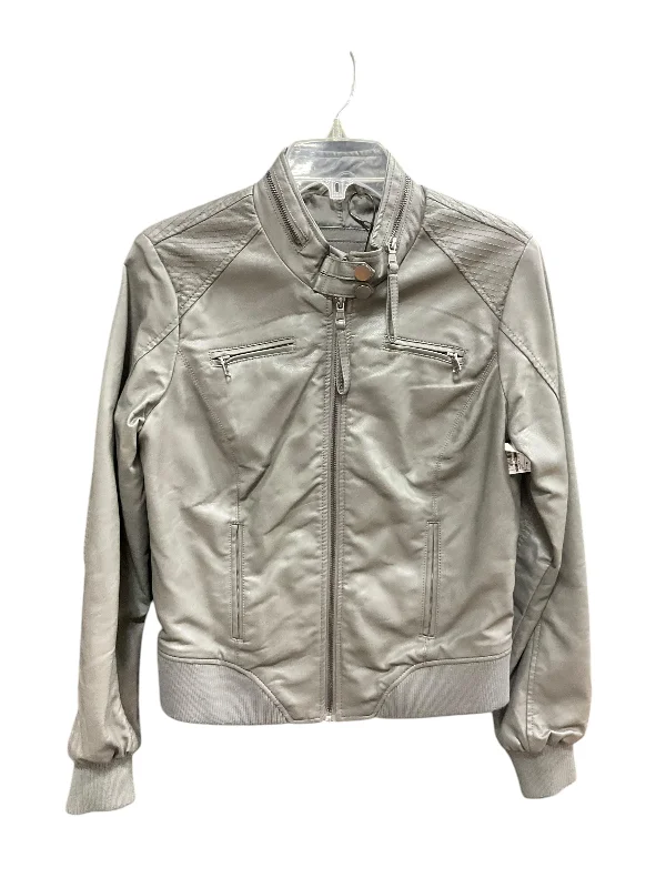 Men's fashion-forward anorak-Jacket Moto By Ci Sono In Grey, Size: M