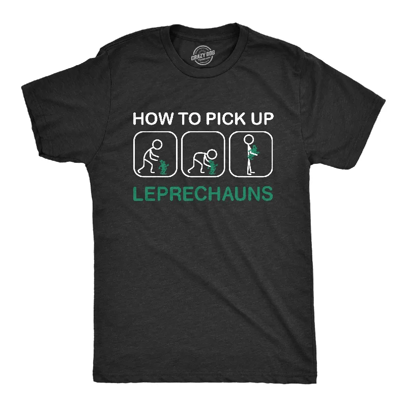 Men's weekend casual t-shirt-How To Pick Up Leprechauns Men's T Shirt