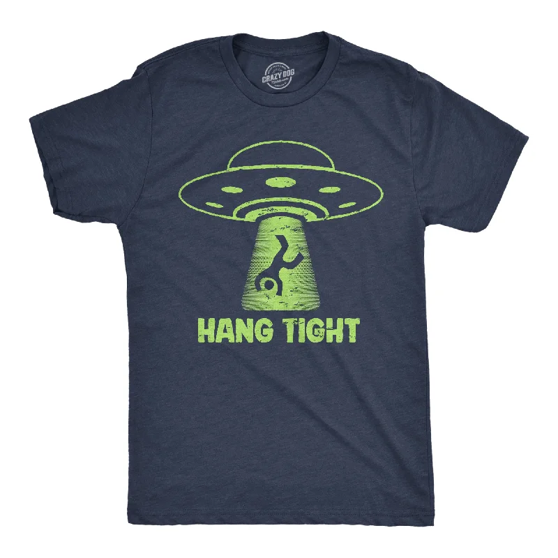 Men's innovative fabric t-shirt-Hang Tight UFO Men's T Shirt