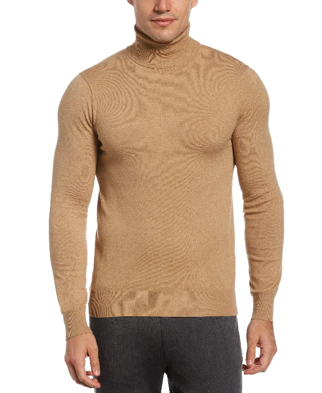 Men's uniform knit-Solid Tech Knit Turtleneck Sweater