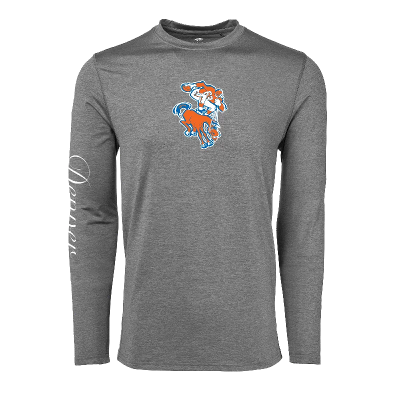 Men's cozy fit t-shirt-Denver Broncos Guide Long Sleeve Tee