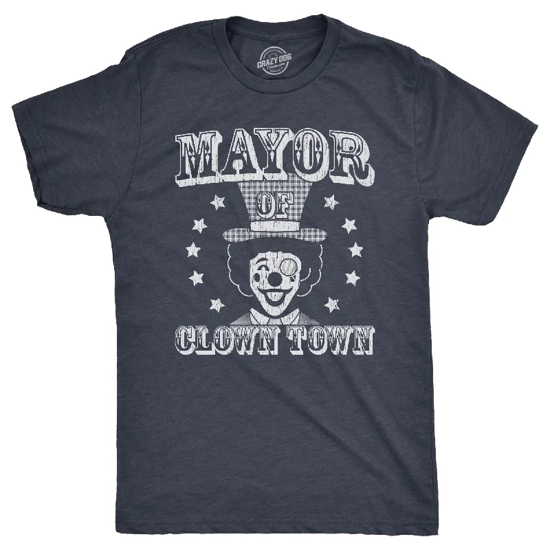 Men's double-layer t-shirt-Mayor Of Clown Town Men's T Shirt