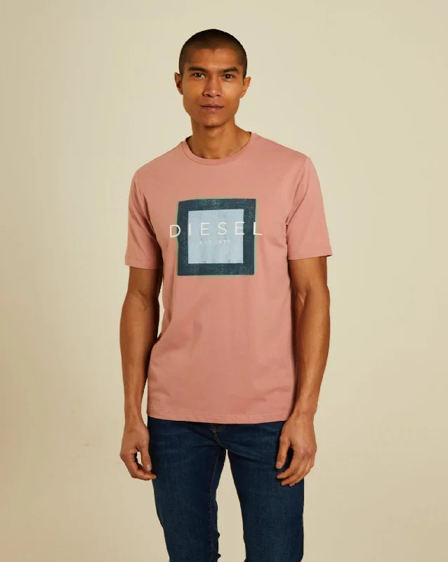 Men's everyday wear t-shirt-Freeman Tee Plaster Pink