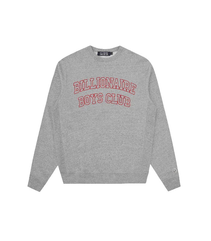 Men's moisture-wicking sweatshirt-COLLEGE LOGO CREWNECK - HEATHER GREY