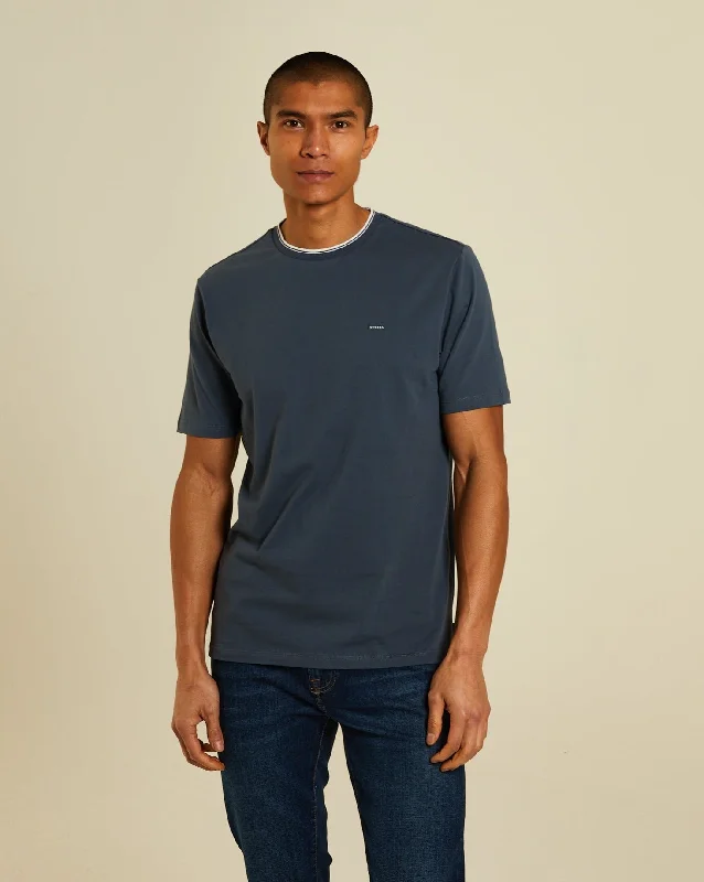 Men's anti-odor t-shirt-Faisel Tee Dusk Navy