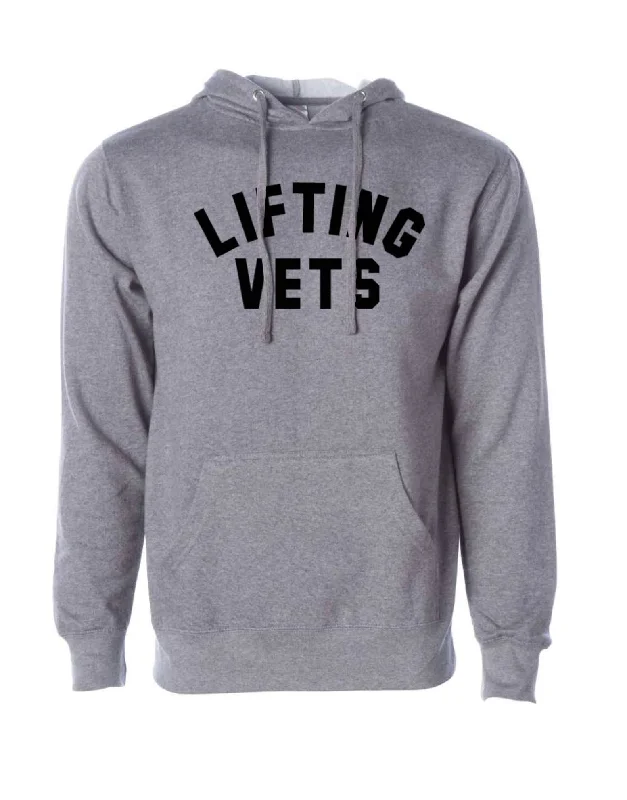 Men's ultra-comfortable running hoodie-Lifting Vets Bold Hoodie