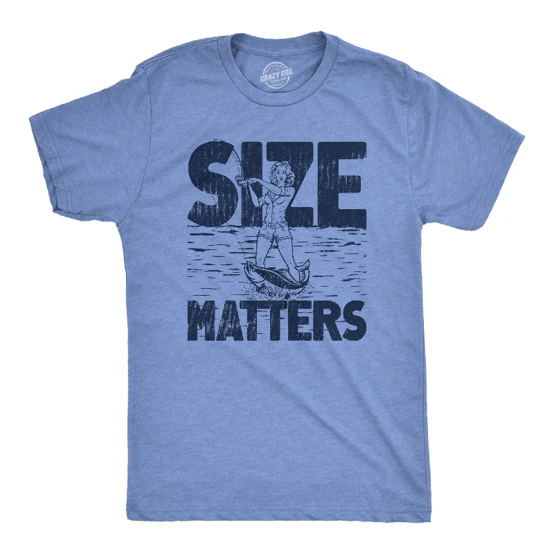 Men's yoga t-shirt-Size Matters Men's T Shirt