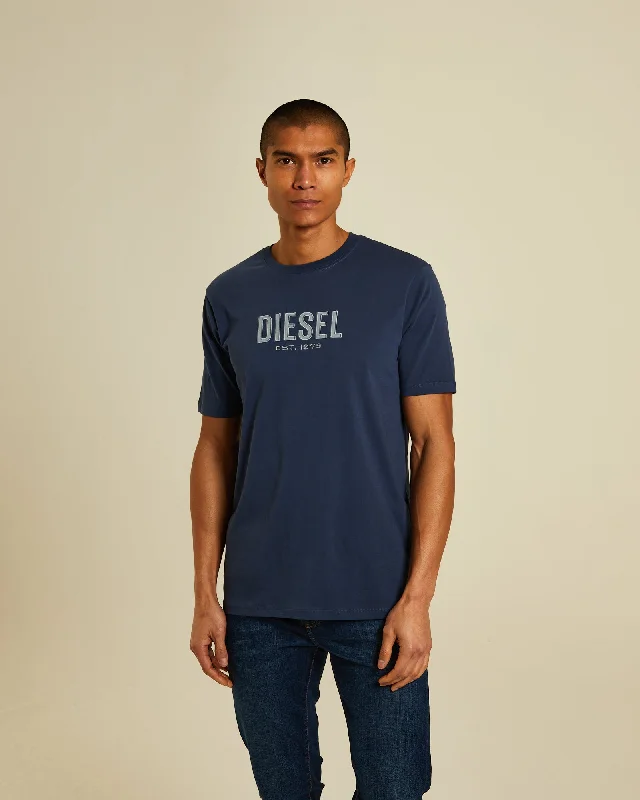 Men's innovative fabric t-shirt-Adams Tee Indigo Navy