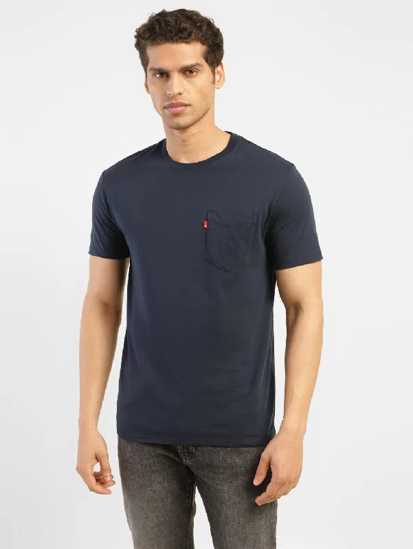 Men's recycled material t-shirt-Men's Solid Slim Fit T-Shirt