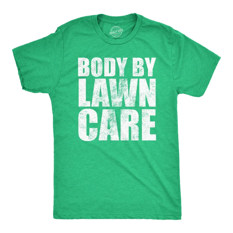 Men's weather-resistant t-shirt-Body By Lawn Care Men's T Shirt