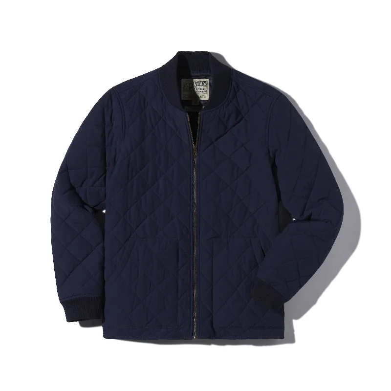 Men's tech-inspired anorak-Andes Diamond Quilted Bomber - Navy (Final Sale)