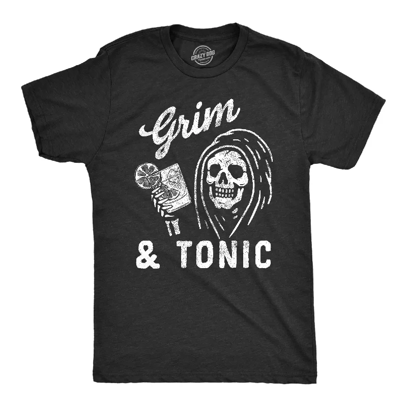 Men's innovative fabric t-shirt-Grim And Tonic Men's T Shirt