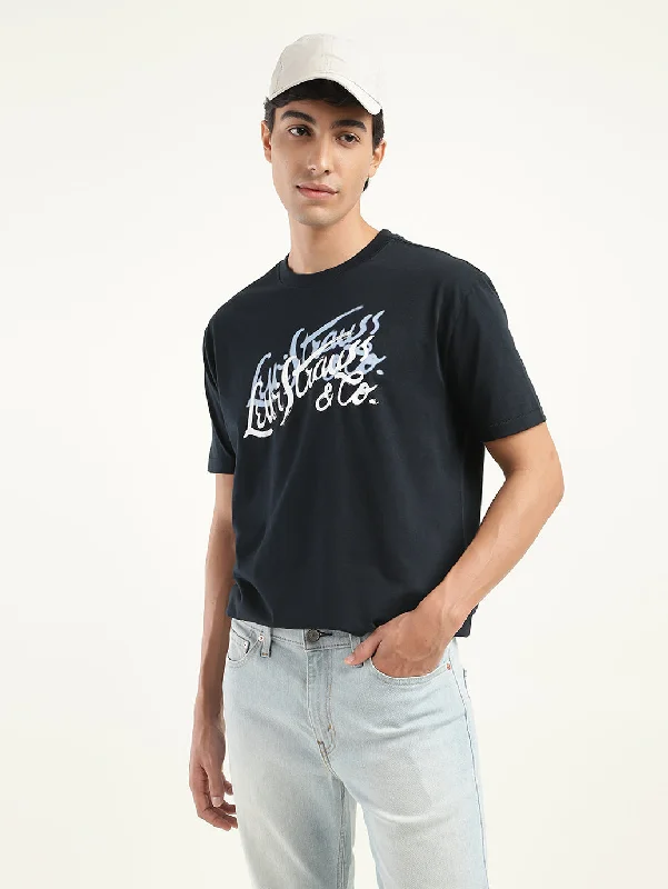 Men's weekend casual t-shirt-Men's Brand Logo Oversized T-Shirt