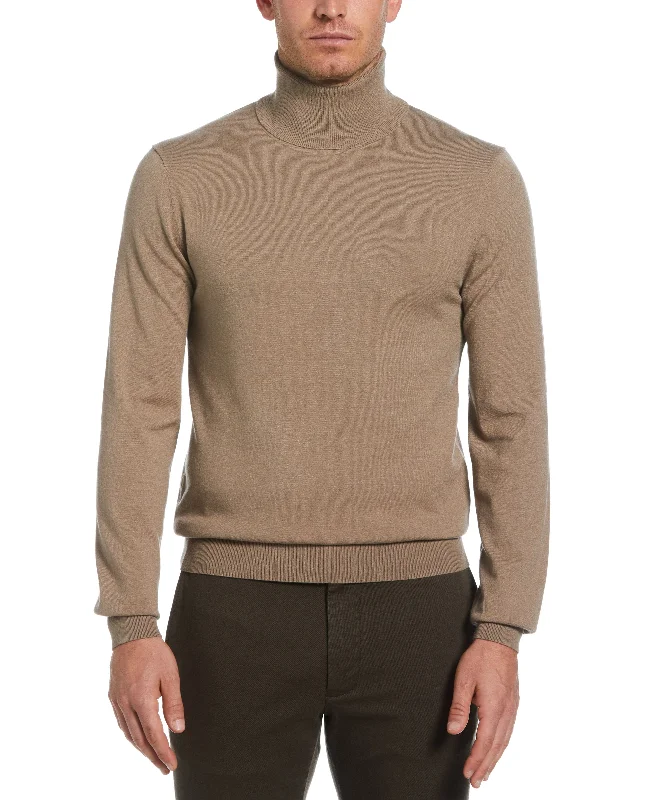 Men's running knit-Solid Tech Knit Turtleneck Sweater