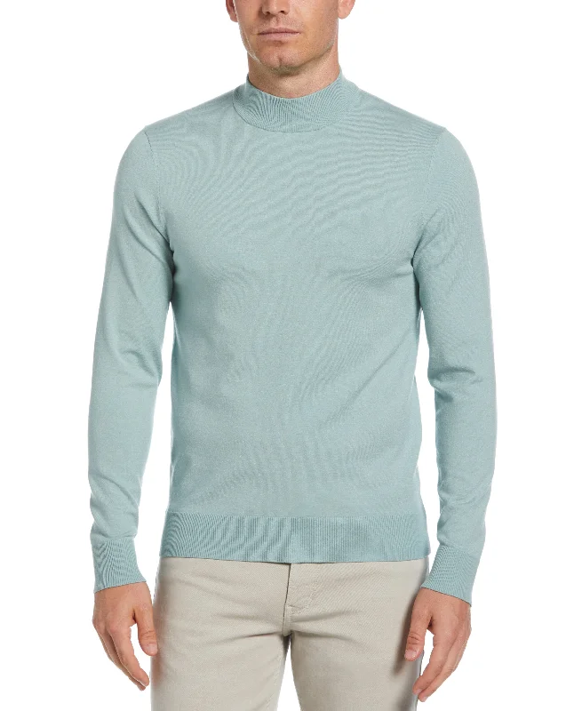 Men's fishing knit-Tech Knit Mock Neck Pullover Sweater